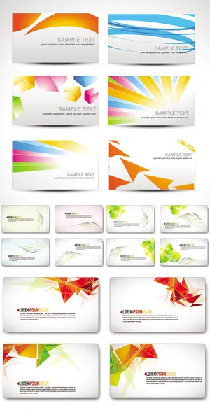 时尚卡片背景矢量素材