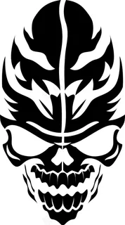 部落的向量的头骨