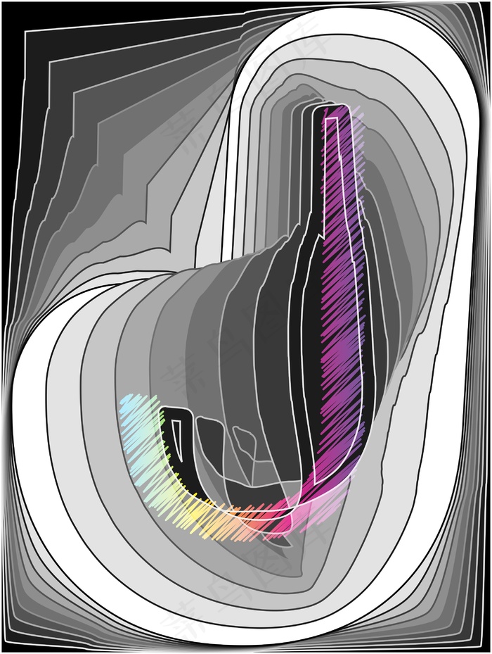 摘要字体矢量插画eps,ai矢量模版下载