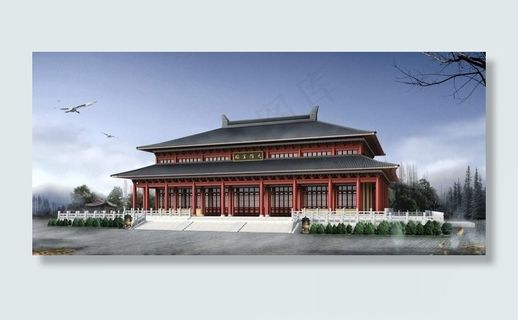 睢宁浮图古寺大雄宝殿效果图