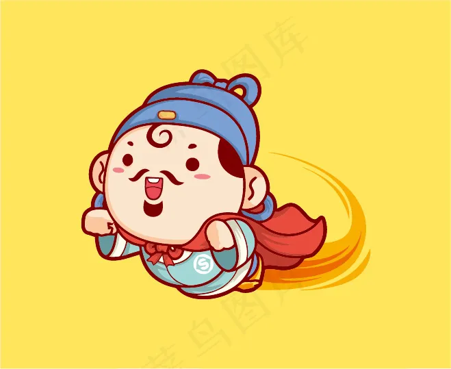 财神 超人ai矢量模版下载