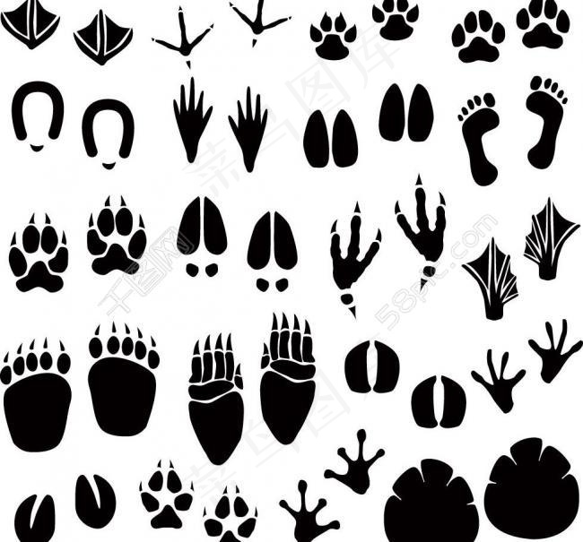 各种印记素材剪影图片