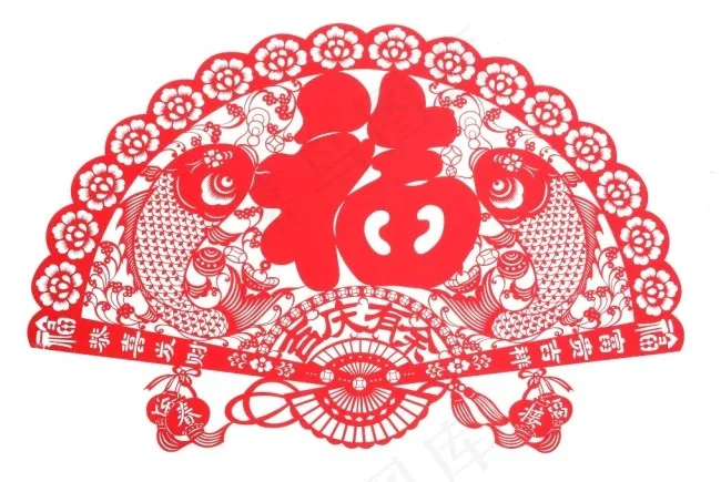新年剪纸素材psd模版下载