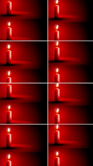 超高清红蜡烛燃烧视频