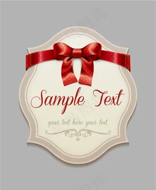 精美歐風紅色蝴蝶結邊框