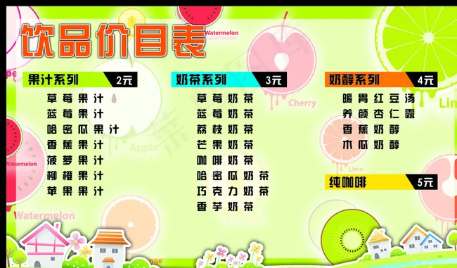 饮品店展板图片psd模版下载