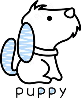 小狗卡通手绘CDR素材