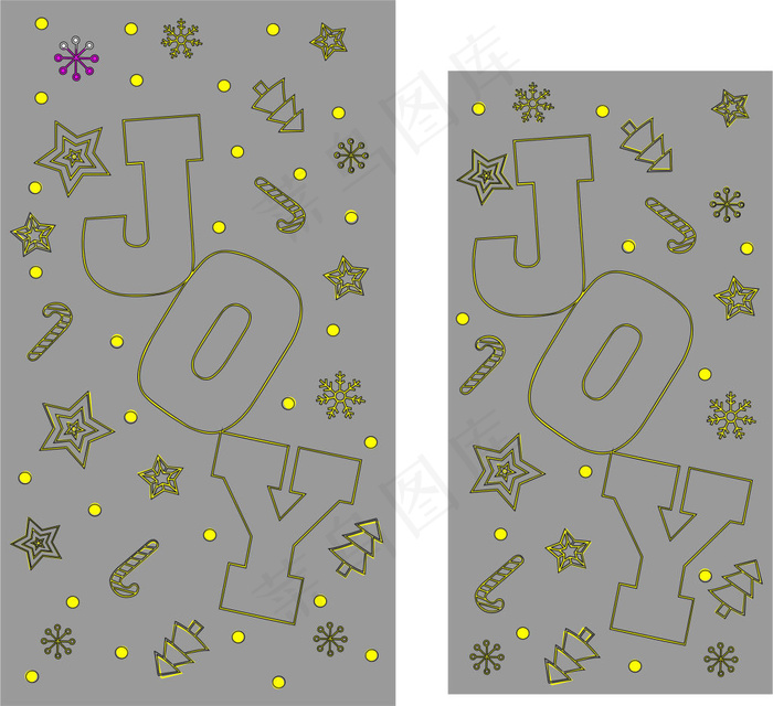 圣诞节JOYcdr矢量模版下载