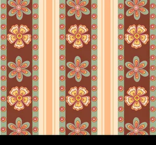 褐色花布印花图案