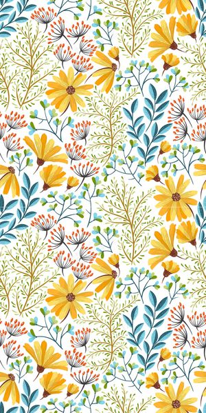 2017清新手绘花纹花朵藤蔓背景