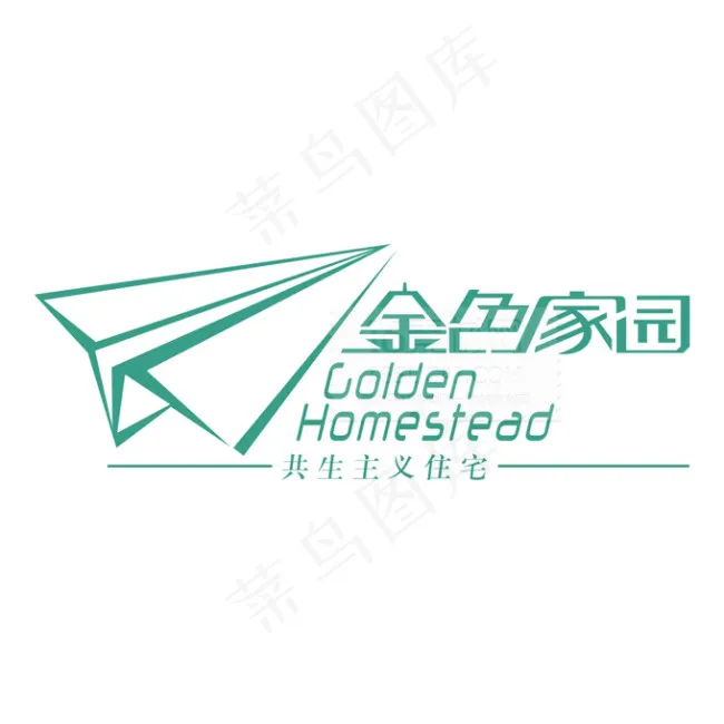金色家园标志cdr矢量模版下载