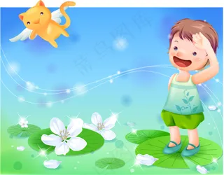 看着远方的小男孩