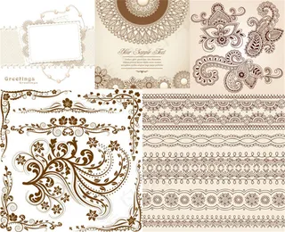 古典欧式花纹背景矢量素材