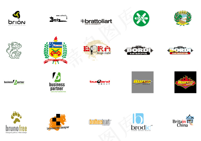 全球广告设计公司LOGO矢量图ai矢量模版下载