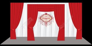 红色中式婚礼设计效果图