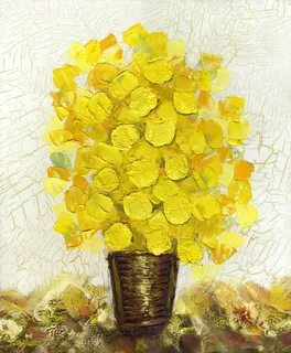 鲜花油画装饰画