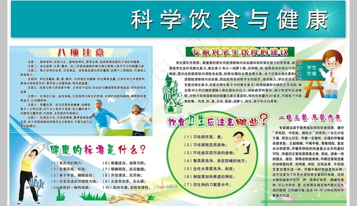 科学饮食与健康图片psd模版下载