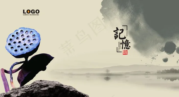 莲蓬残荷图片