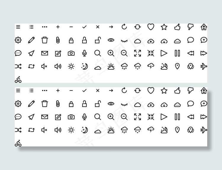 超简约线条设计图标