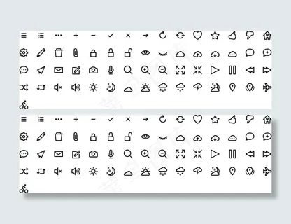超简约线条设计图标