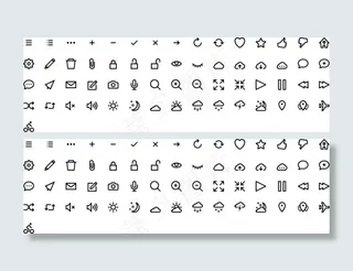 超简约线条设计图标