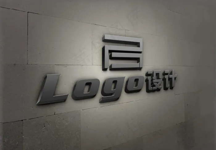 墙面立体公司logo(2876X2000(DPI:72))psd模版下载