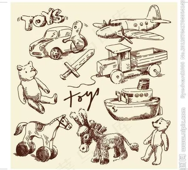 卡通玩具背景图片eps,ai矢量模版下载