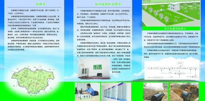 环境保护三折页图片(4488X2480(DPI:300))psd模版下载