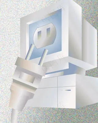 插头电脑商务科技背景图片