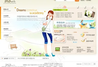 卡通风格学习学校网站模版图片