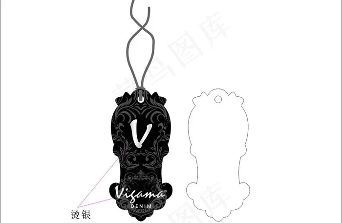 服装吊牌 牛仔吊牌 女装吊牌 男装...cdr矢量模版下载