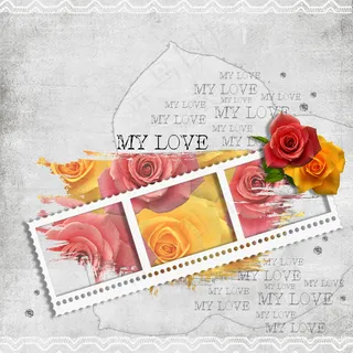 复古邮票相框背景图片