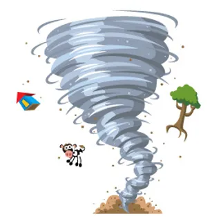 矢量卡通龙卷风