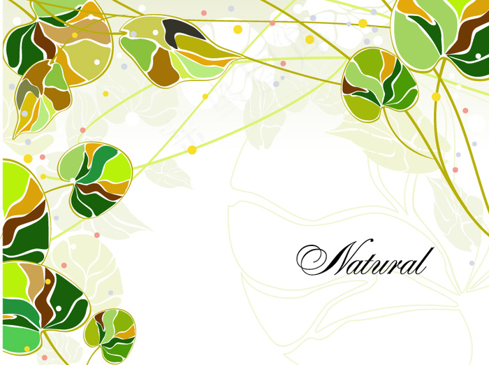 抽象植物背景矢量图
