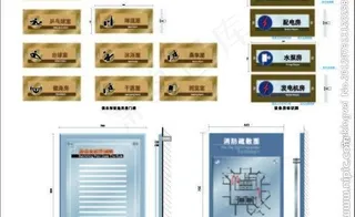 室内门牌外导向牌地标消防通道导向牌...