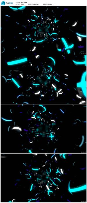 酷炫时尚霓虹方块LED大屏幕VJ视...