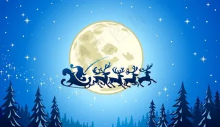 圣诞节雪景图片