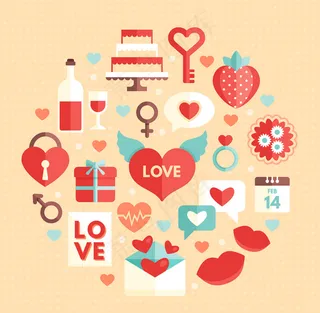 18款情人节元素矢量素材