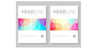 公司企业七彩时尚大气宣传单页设计模...