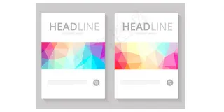 公司企业七彩时尚大气宣传单页设计模...