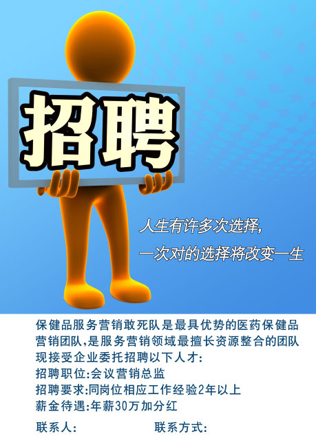 招聘海报源文件psd模版下载