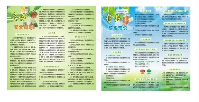 食品药品安全知识图片cdr矢量模版下载