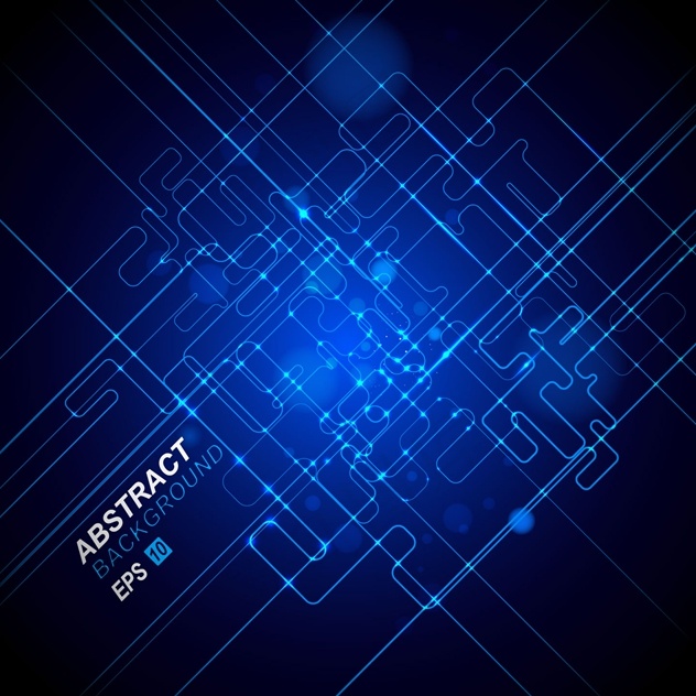 矢量蓝色光线科技线条素材eps,ai矢量模版下载
