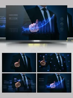 科技智能手指触碰屏幕科技科幻视频