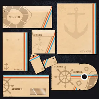 海运标识卡片模板矢量素材