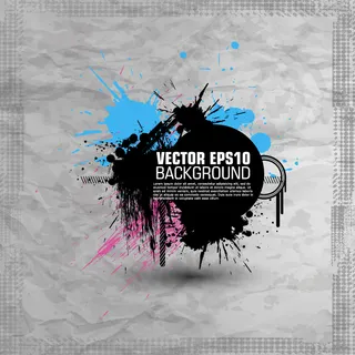 印花矢量图 艺术效果 喷溅 水墨喷...