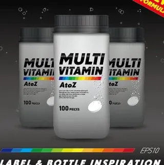 维生素盒设计矢量图02