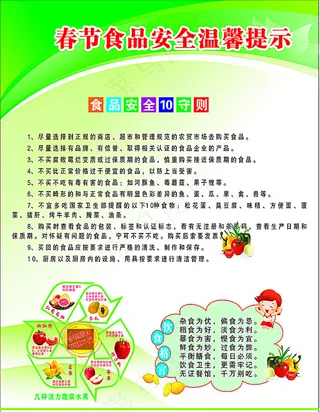 食品安全   温馨提示图片