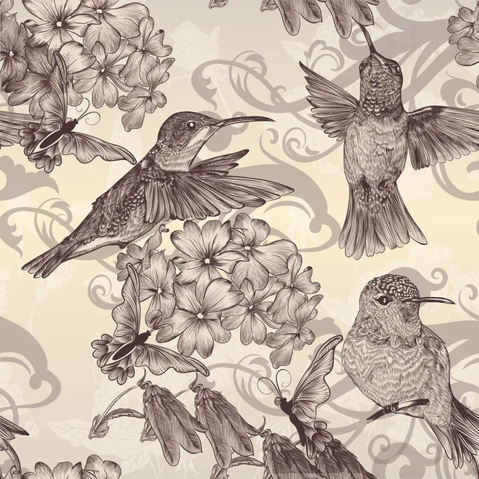 卡通可爱北欧童话梦幻儿童动物无缝平铺背景头像印刷矢量图片素材eps,ai矢量模版下载