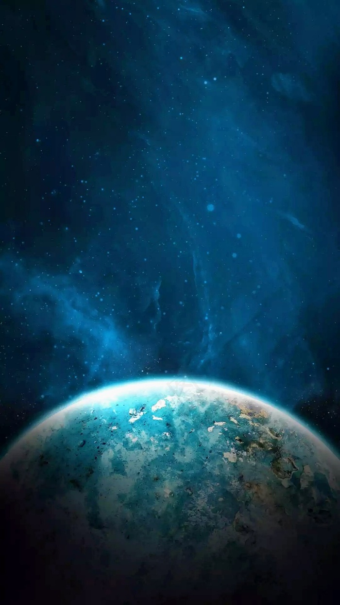 美丽星空下的星球高清图片